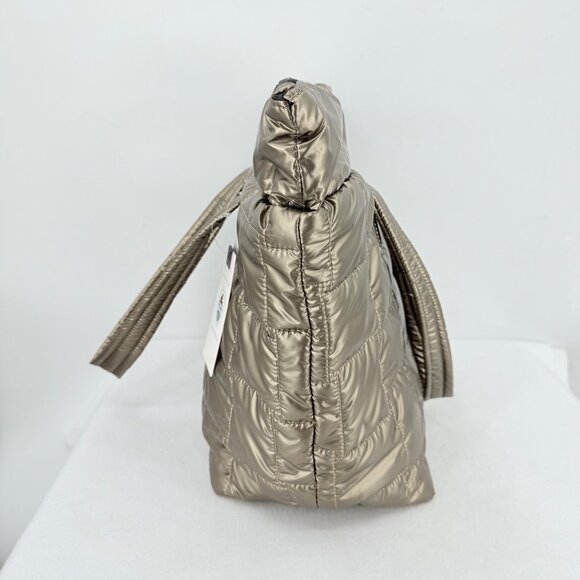 Pajar Canada Women's Pewter Quilted Tote Bag 15x20 Lightweight Zip & Handles NWT - Picture 4 of 13